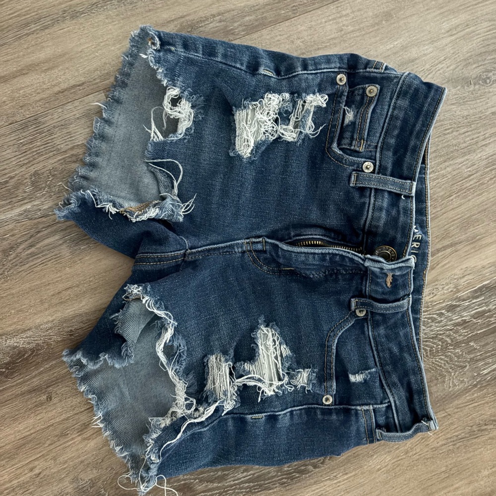 American Eagle Outfitters Ripped Blue Jean Shorts